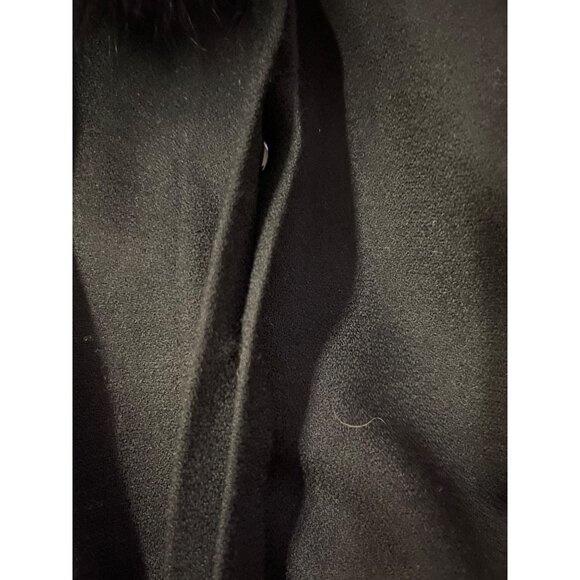 Vintage Peplum Jacket Womens S? Used Black Lined Fuzzy Collar - Picture 15 of 16